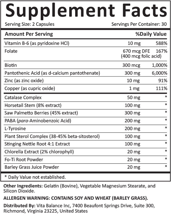 Foligray Supplement Facts